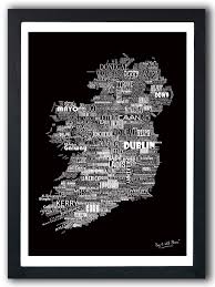 Mors Dag Present: Modern Dubbel Sidig Karta över Irland