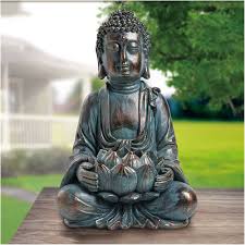 Buddha Zen Dekoration med Solenergi för Trädgård