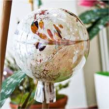 Alabaster Glas Trädgårdskula - Dekoration