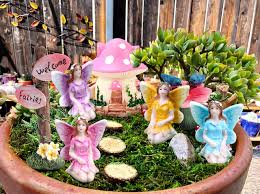 Miniatyrälvor Statyer - Uteprydnad för Fairy House