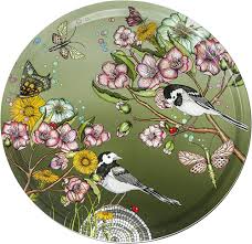 Nadja Wedin Design Wagtails Bricka 46 cm - Mossgrön