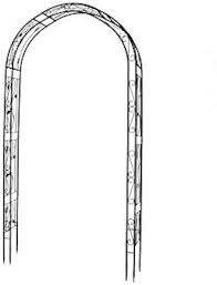 Rosenbåge i Metall - 250 cm Svart Pergola och Spaljé för Trädgården
