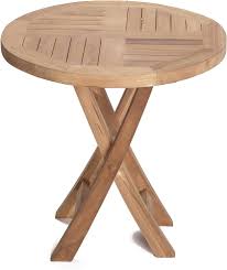 Rund Teak Sidobord - La Casa di Caesar Riva