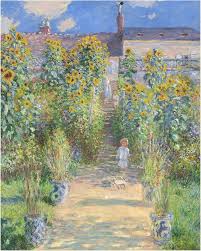 Monet: Trädgård på Vétheuil - Poster 40 x 50 cm