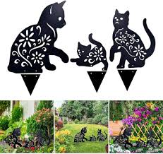 Kattunge Metallstaty för Trädgården