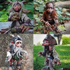 CHUANG Stort Goblin Eddie Trädgård - Vintage Gotisk Trollstav