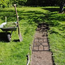 Set med 2 betongformar för gångbanor - 40x40 cm