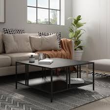 Soffbord Kumlingar med Hylla - 40x80x80 cm