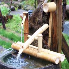 Japansk Bambu Vattenfontän för Trädgården