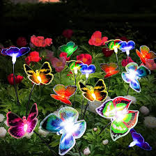 Fohil Solcellsljus Fjäril - 2-pack för Trädgårdsdekoration
