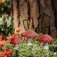 Lysande Miniatyrsvampar för Trädgården - 3-pack
